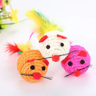 Small Sisal Mouse for Cat Playing Toy
