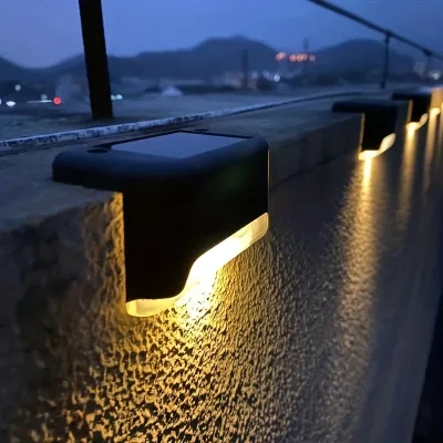 Solar Outdoor Waterproof Led Lamp up and Down Luminous Led Wall Light Sunpower Garden Step LED Light Street Guide Stair Light