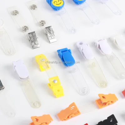Customized Multiple Colorful Small Metal Safety Card Case Retractable Badge Clip