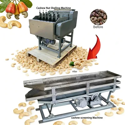 Efficient 150kg/h Heavy Duty 6-Knife Cashew Shelling Machine/screening Machine for Cashew Production Line