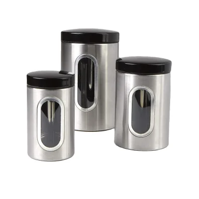 Cheap Price Wholesale Fashionable Stainless Steel Round Coffee Bean Storage Canister Freshness Preservation Multifunction Design