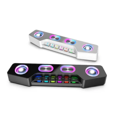 Portable Wireless Desktop Speakers Bluetooth High Quality Stereo Sound RGB Speaker PC Gaming Speaker