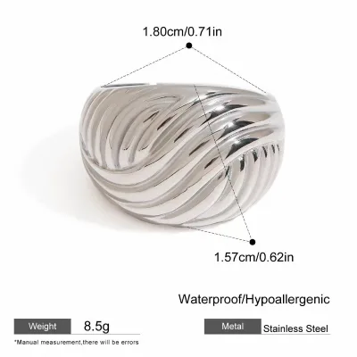 Fashionable Stainless Steel Silver Ring Waterproof Non-fading Multiple Styles Wholesale