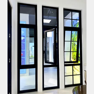 Australian Double Tempered Glazed Aluminum Casement windows for Houses Energy Efficient Window Balconies Designs