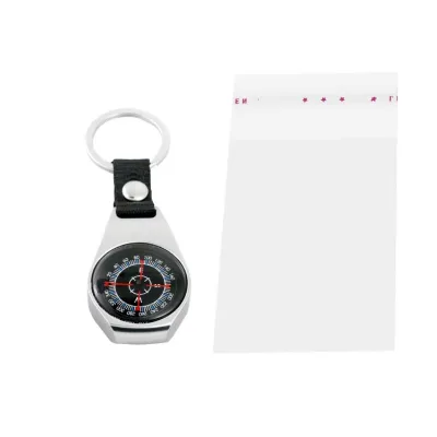 Compass North Needle Buckle with Ribbon Zinc Alloy Keychain Novel Outdoor Camping Hiking Gift for Outdoor Enthusiasts
