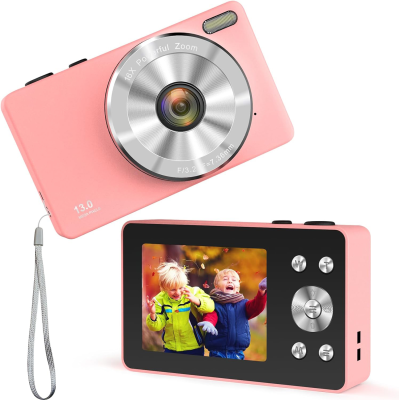 13MP Vlogging Camera for Photography with 16x DigitalZoom Point and Shoot Camarawith SD Card ForBeginner Compact Camera