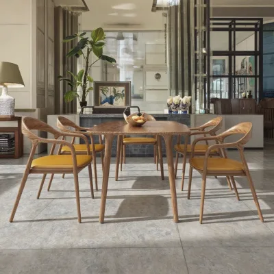 Factory Direct Solid Wood Dining Chair Home Furniture Dining Room Ergonomic Design Farmhouse Courtyard Hall Home Bar Villa