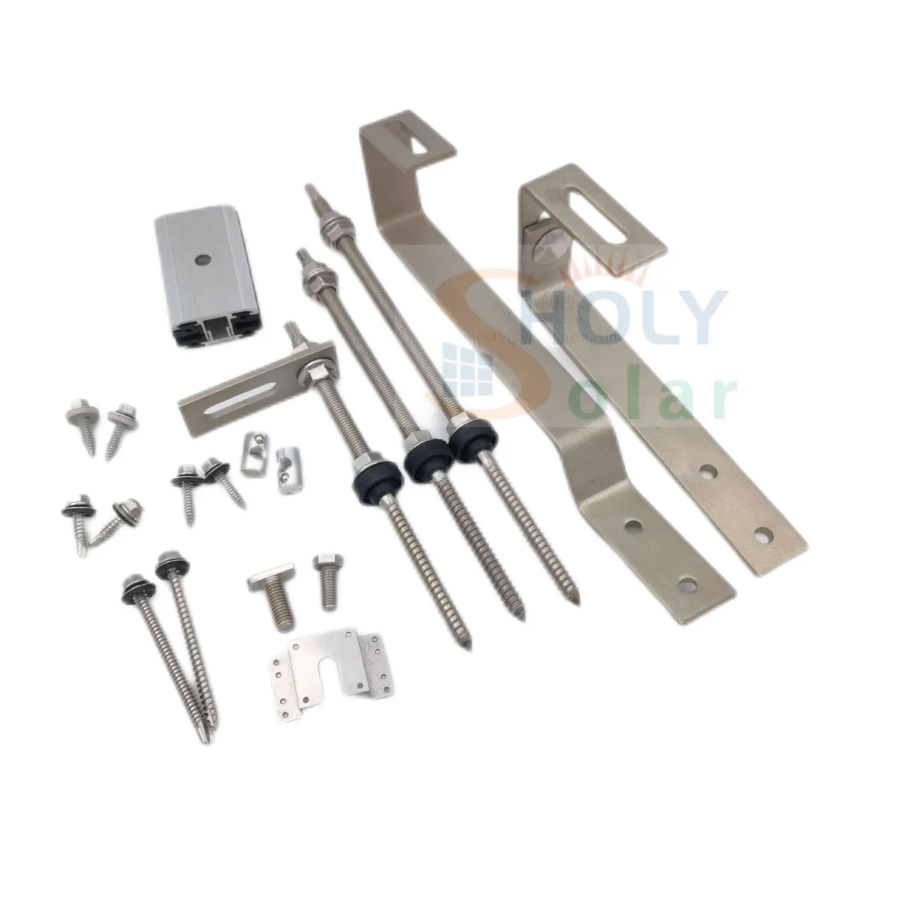 Stainless Steel Anti Erosion Solar Panel Aluminum Roof Tile Mounting Adjust Solar Screw Bracket