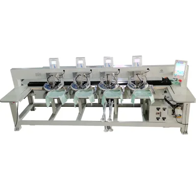 Automatic 4-Colour Rhinestone Non Hot Fix Setting Machine Velvet Fax Ultrasonic Welding Dmc Hotfix Sticker Making Machine Fabric