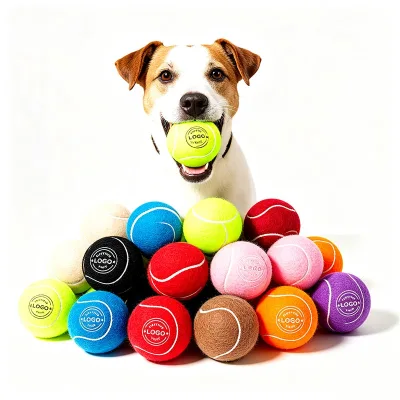 Classic Non-Toxic High Elastic Custom Logo With Custom Company Logo Printing Fetch Game and Exercise Dog Play Tennis Ball
