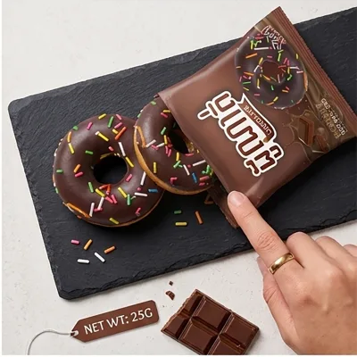 Hot Selling OEM 25g Chocolate Flavored Donut Sweets Cake