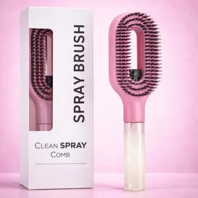 Clean Spray Comb Refillable Liquid Hair Styling Brush Targeted Application Hair Applicator Brush Spray Brush Spray Comb