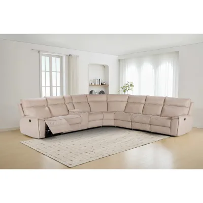 Comfortable Reclining Chair Upholstered Single Corner Recliner with Footrest for Living Room Napping and Relaxing 7020