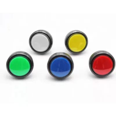 Durable Arcade Gaming Parts Round Momentary Waterproof Plastic Arcade Push Button Switch