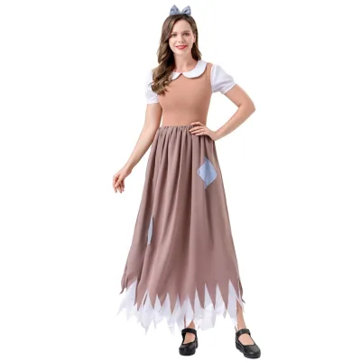 2025 Medieval European Girl Retro Dress Costume Village Girl Costume Stage Performances