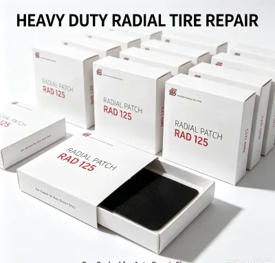 SL Heavy Duty Radial Tire Patch RAD 125 Cold Vulcanizing Repair Kit for Truck Bus Lorry Workshop Service