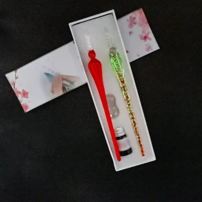 GemFully New Product Ideas for 2025 Romantic Gifts Elegant Phosphorescent Glass Pen Creative Cute Pen