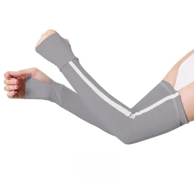 Custom Men Women Ice Silk Fabric Cycling Running UV Hand Protector Compression Arm Sleeve