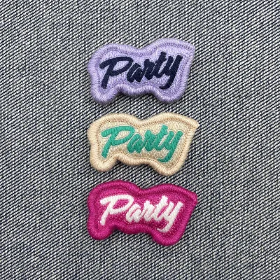 English Letter-shaped Puffy Sponge Decorative Woven Label Embroidered Patch Trendy Brand logo Exercise Style Kids Shoes
