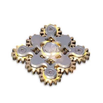 Hot Selling Nine Tooth Linkage Fingertip Gyroscope Edc Hand Spinner Brass Gyroscope Adult Desk Decompression Toy