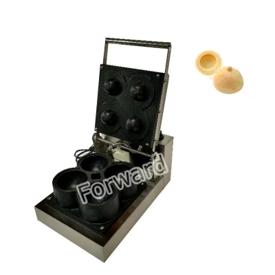 Full Automatic Electric Rotating Boob Waffle Machine with Non-Stick Plate for Household Use