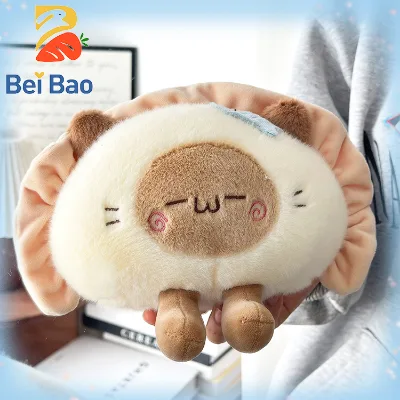 Factory New Cat Cartoon Animal Dumpling Lifelike Shape Plush Toy Super Soft Warm Pillow Stock Available For Claw Machine