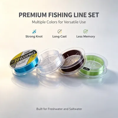 Multi Color Nylon Fishing Line Spool Set Fresh Salt Water Tackle