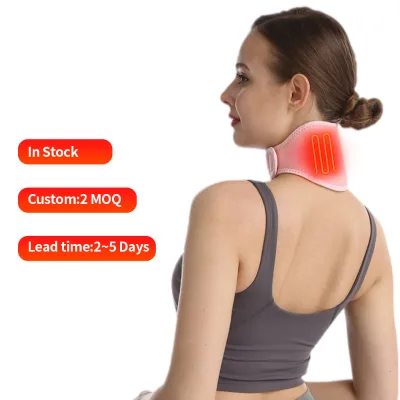 in Stock USB Heated Soft Adjustable Cervical Collar Neck Brace Low MOQ Hot Therapy for Neck Pain Support