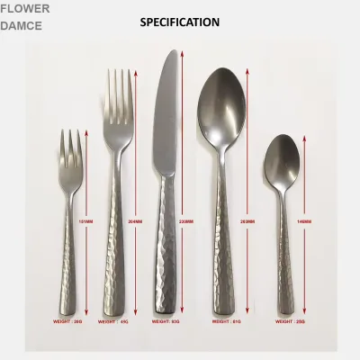 Wholesale Cubierto Knife Spoon Fork Kitchen Restaurant Wedding Cutlery Stainless Steel Flatware Set Black Silverware