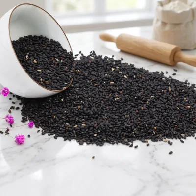 Premium Baked Grade a Black Sesame Seeds Well Sorted Dry Kernels for Food Factory Wholesale Supply