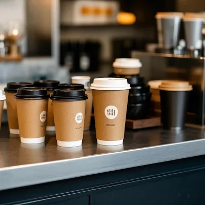 16oz Cardboard Disposable Waterproof Eco-Friendly Double Wall Paper Cups Newsense Custom Logo to Go Cafe Coffee Hot Drink Lid