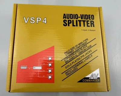 Vsp4av Distributor Av Divided Into Four 1 in and 4 Out Audio and Video Distributor Av Red Yellow and White Screen Splitter