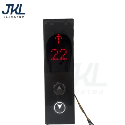 Elevator Call Panel, Black Stainless Steel 24V Home Lift Calling Button Plates with LED Display