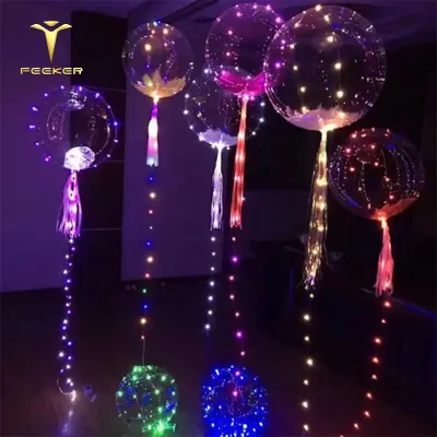 Heart/star Balloon Glitter Bobo Illuminated Balloons For Sale