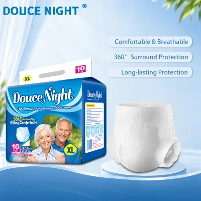 FREE SAMPLE Wholesale Absorption Ultra Thick Hospital  Adult Diaper Breathable Big Size Disposable Adult Pull Pant 3D