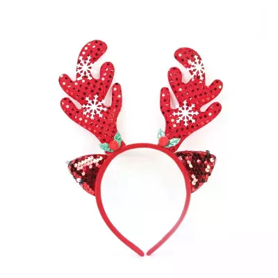 Christmas Deer Tree and Bell Hair Hoop Plastic Accessories Headband Christmas Gift
