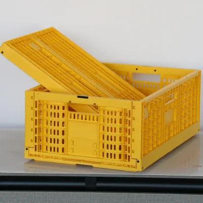 Manufacturer Directly Sale Fold Plastic Food Grade Collapsible Plastic Fruit Crates for Supermarket Logistic Company