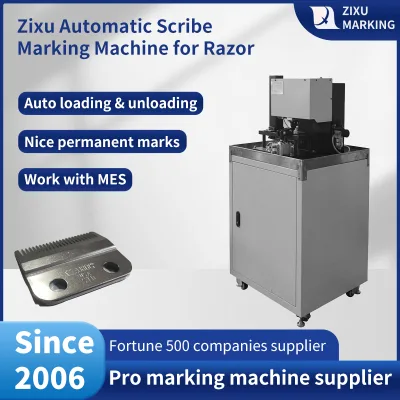 Professional Automatic Scribe Marking Machine Auto Loading and Unloading for Razor Cylinder Fixture Loading for Razor Marking