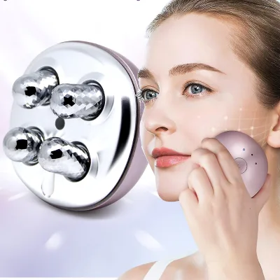 Portable Mini Handheld EMS Face Lift Tool Anti Aging 3D Face Lift Roller Face Massager