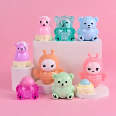 Wholesale Promotional High Quality clear Cute Cartoon Shape Little Bee Chemical Lips Balm Gel Single Color OEM/ODM