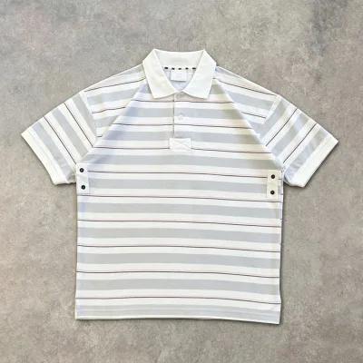 OEM Factory Wholesale Custom Anti-Pilling 100% Cotton Fashionable Trendy Versatile Retro Striped Digital Printed Casual Men's