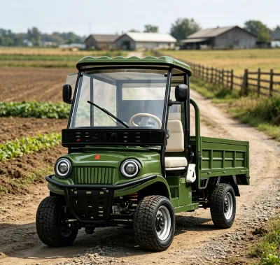 New Energy 3000W 4 Wheel Closed Body Electric Vehicle, Two Seats for Passenger & Cargo with EEC COC Approved