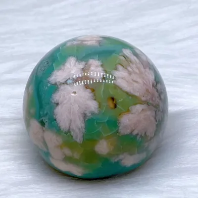 New Arrival Green Flower Agate Spheres