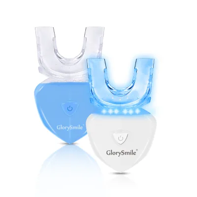 For Professional Home Used 6led Cold Blue Light 10minutes Timer Teeth Whitening Light CR2045 Battery Private Logo Box