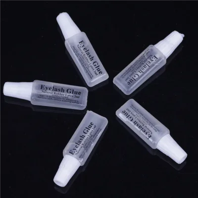 2ml Plastic Flat Tube False Eyelash Glue for Double Eyelid Tape Hypoallergenic Formula