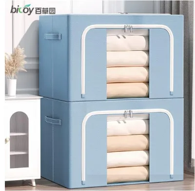 Oxford Fabric Stackable Steel Frame Multi-functional Living Room Kids Teen Storage Box Cabinet Drawer Organizer Clothes