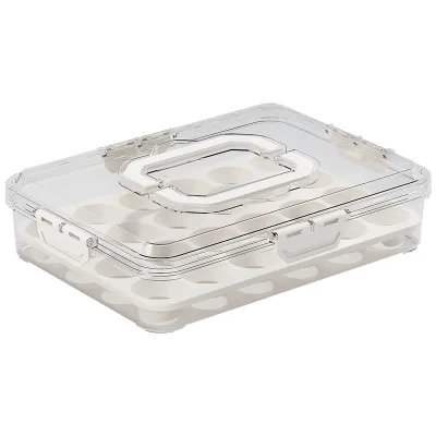 Plastic Refrigerator Transparent Sealed Kitchen Use Storage Box Customizable Design Fruit Egg Seasoning-Stacked Preservation Box