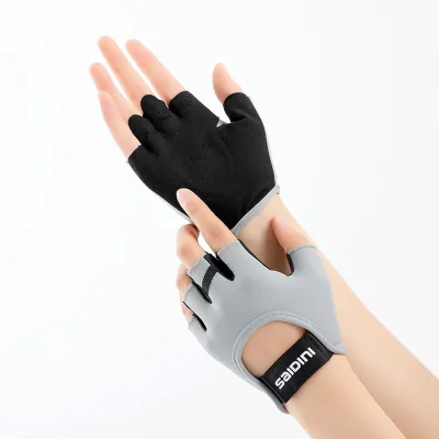 HWH-0033#Half Finger Gloves Workout Fitness Weight Lifting Gym Gloves Exercise Pressure Exposed Rehabilitation Training