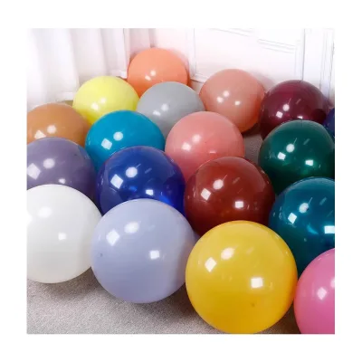 High Quality Party Decoration Theme Supplies 10 inch Helium Round Matte Red Retro Avocado Coffee Brown White Sand Beige Balloon