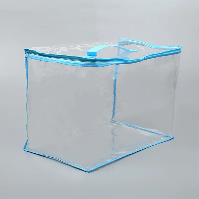 Customized Home Textile Quilt Bag Comforter Bag Transparent PVC Bag with Handle